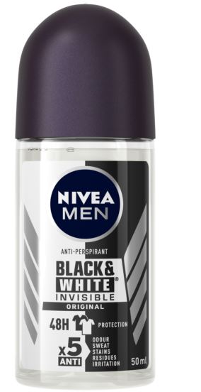 Nivea Roll On Male Black &amp; White- 50.0ml - Shrink Wrap 6