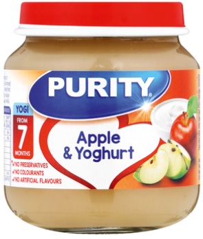Purity Jar 2nd Foods Apple and yoghurt- 125.0ml - Shrink Wrap 6