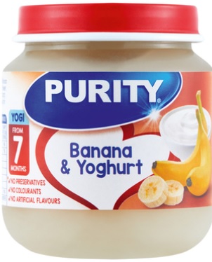 Purity Jar 2nd Foods Banana &amp; Yoghurt- 125.0ml - Shrink Wrap 6