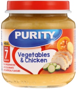 Purity Jar 2nd Foods Veg &amp; Chicken- 125.0ml - Shrink Wrap 6