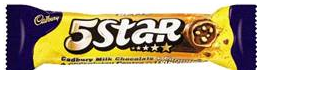 Cadbury 5 Star Chocolate Bar - 48.5g - Case 32