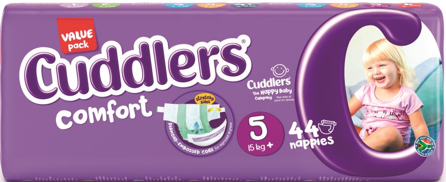 Cuddlers Comfort Diapers Size 5 - 44.0'S - Case 4