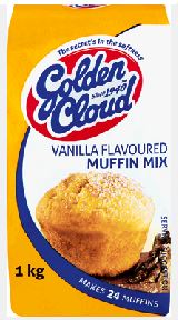 Golden Cloud Muffin Mix Vanilla- 1.0kg - Shrink Wrap 10