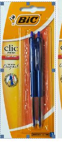 Bic Clic Ball Point Pen Medium Blue- 2.0'S - Case 10