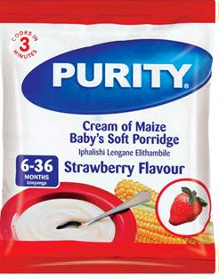 Purity Flavoured Cream of Maize Strawberry- 400.0g - Case 6