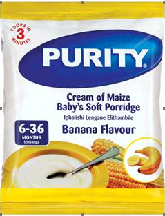 Purity Flavoured Cream of Maize Banana- 400.0g - Case 6