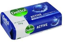 Dettol Bath Soap Active- 175.0g - Case 72