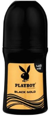 PlayBoy Deodorant Roll On Black Gold- 50.0ml - Shrink Wrap 6